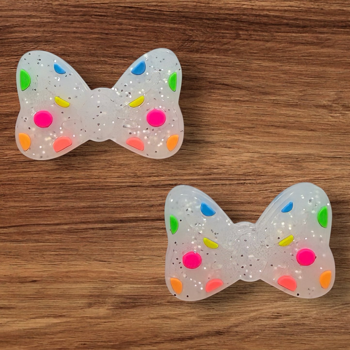 Neon Polka Dot Bow Focal