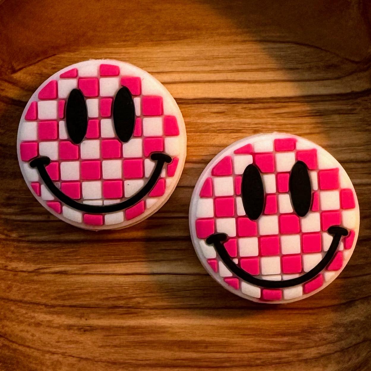 Checkered Happy Face Focal