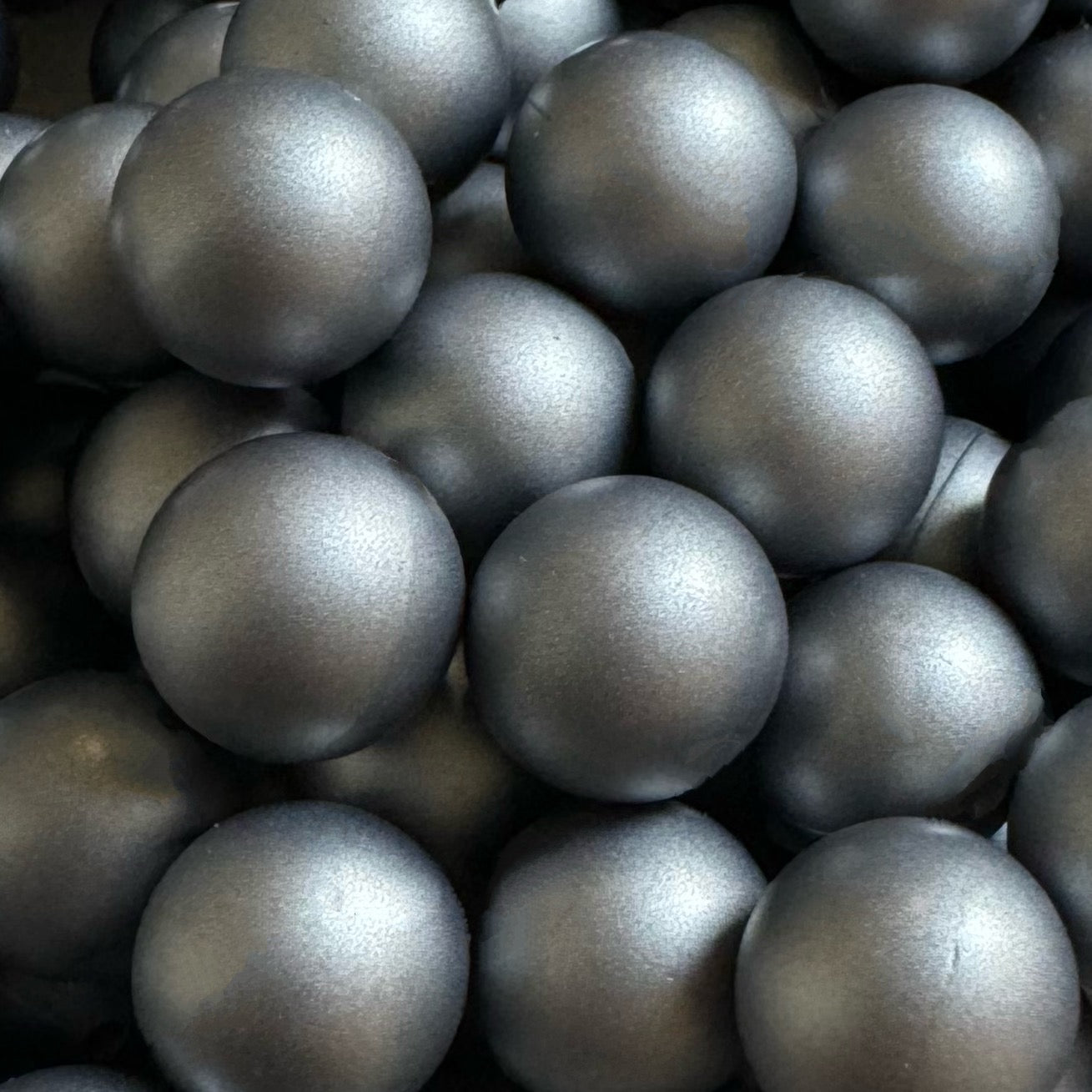 15mm Metallic Silicone Bead