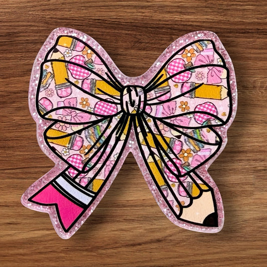 Teacher Bow Acrylic Flatback
