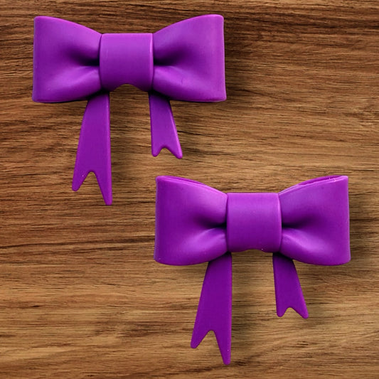 Purple Bow Focal/Straw Topper