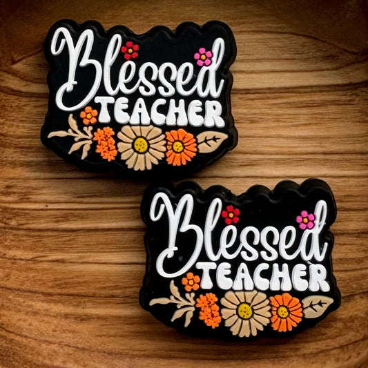 Boho Floral Blessed Teacher Focal