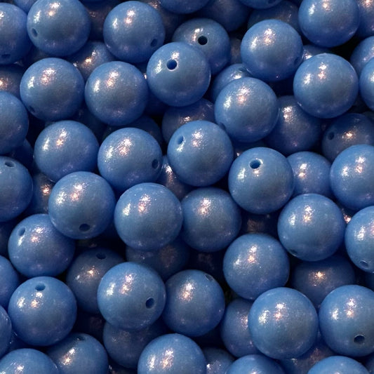 15mm Chameleon Blue Silicone Bead
