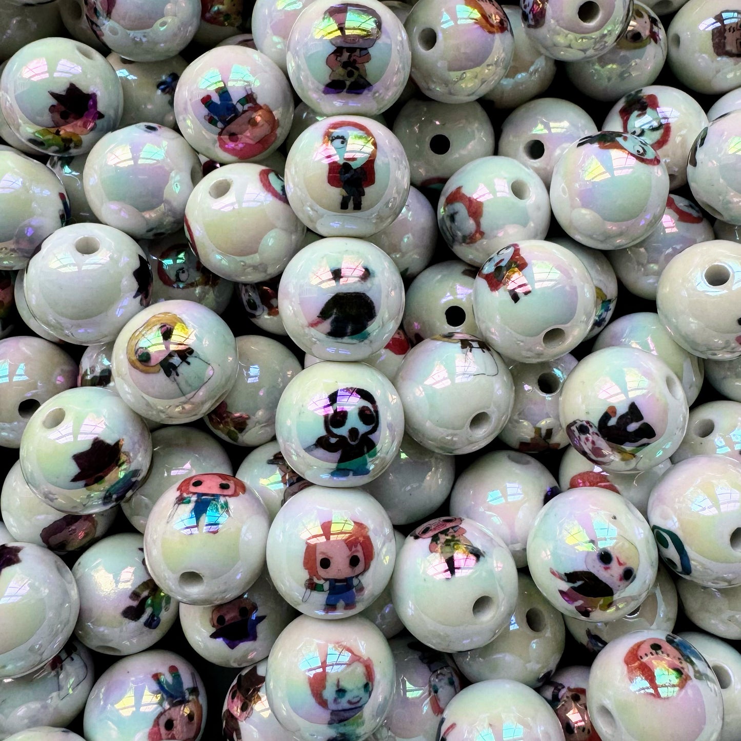 16mm Horror Guys Acrylic Beads