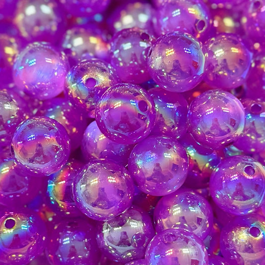 16mm Purple Jelly Acrylic Bead