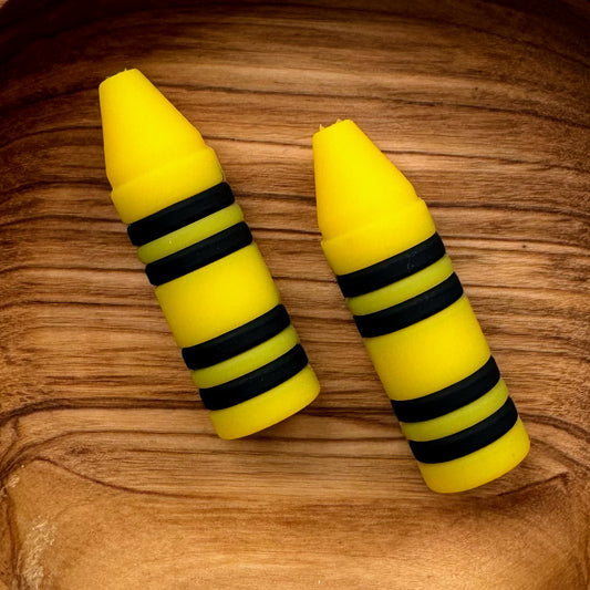 3-D Yellow Crayon Focal