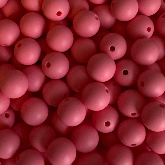 15mm Baby Pink Silicone Bead