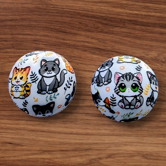 15mm Cats Silicone Bead