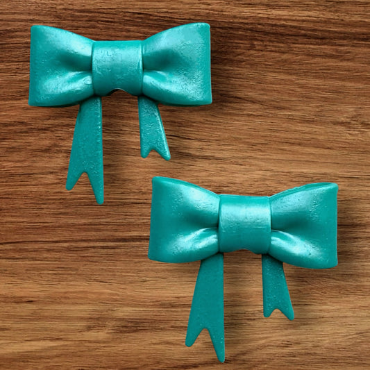 Pearl Turquoise Bow Focal/Straw Topper