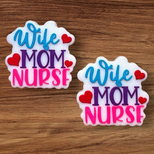 Colorful Wife Mom Nurse Focal