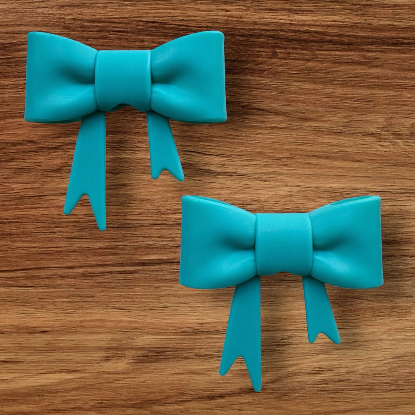Turquoise Bow Focal/Straw Topper