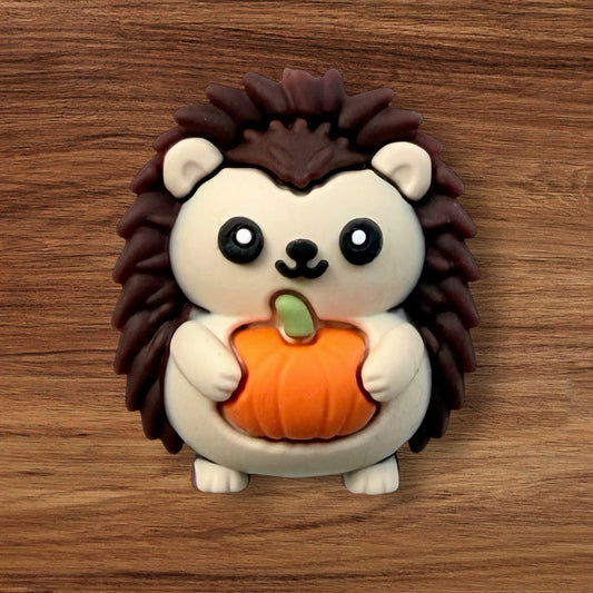 3-D Hedgehog With Pumpkin Focal