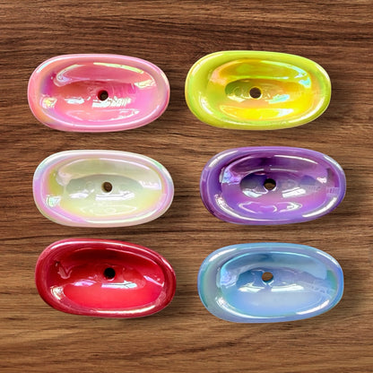 Iridescent Tub Acrylic Bead