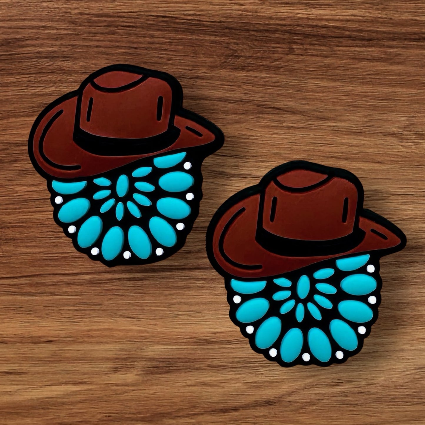 Turquoise with cowboy Hat Focal