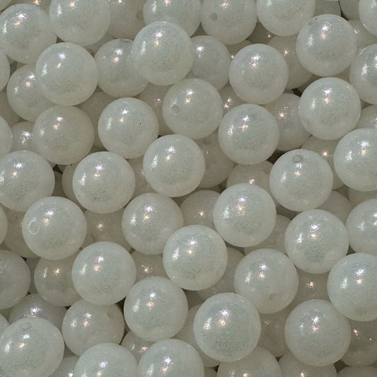 15mm Translucent White Chameleon Silicone Bead