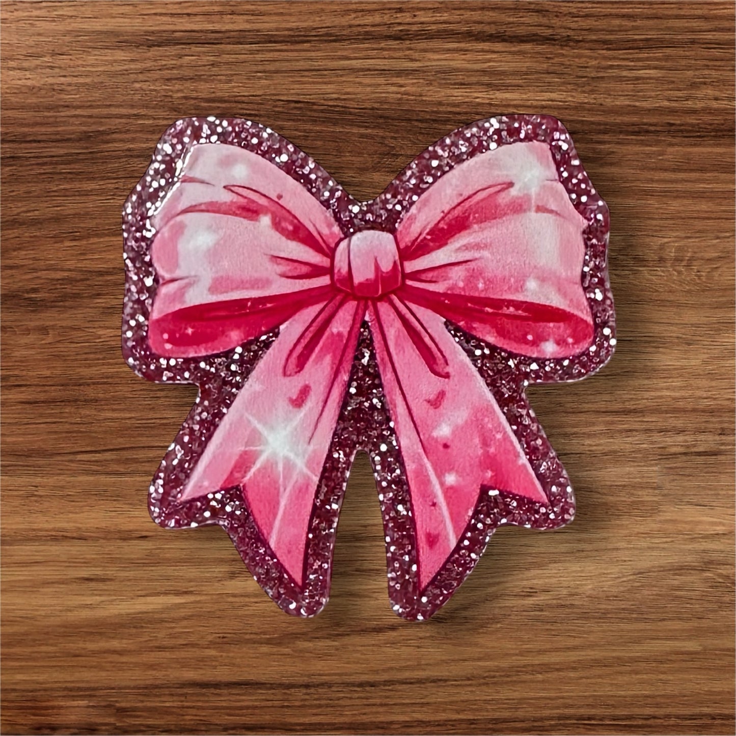 Pink Bow Acrylic Flatback