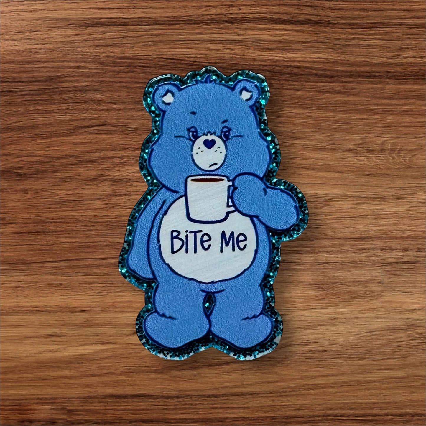 Bite Me Bear Acrylic Flatback