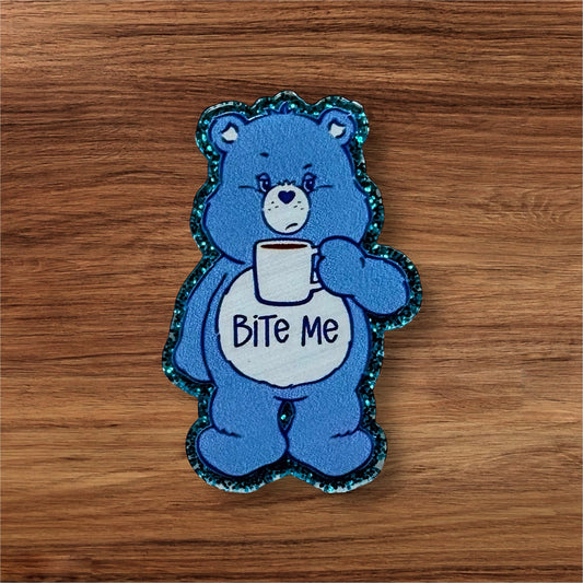 Bite Me Bear Acrylic Flatback