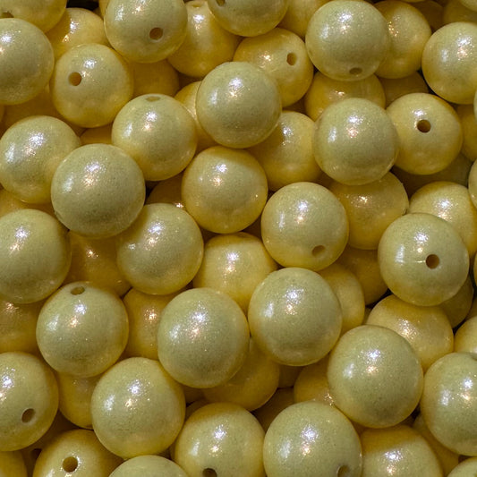15mm Canary Yellow Chameleon Silicone Bead