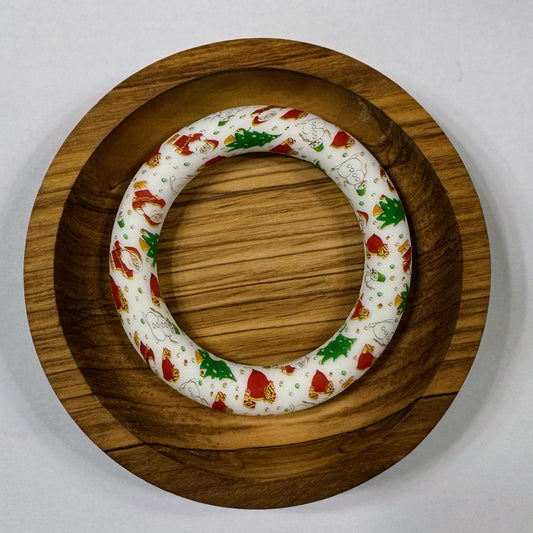 65mm Christmas Print Silicone Ring