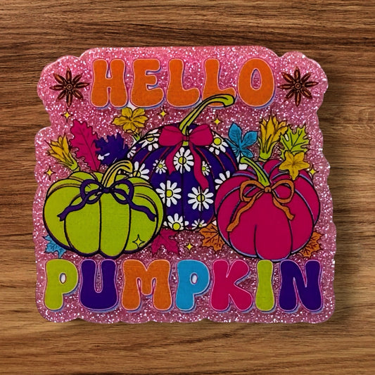 Hello Pumpkin Acrylic Flatback