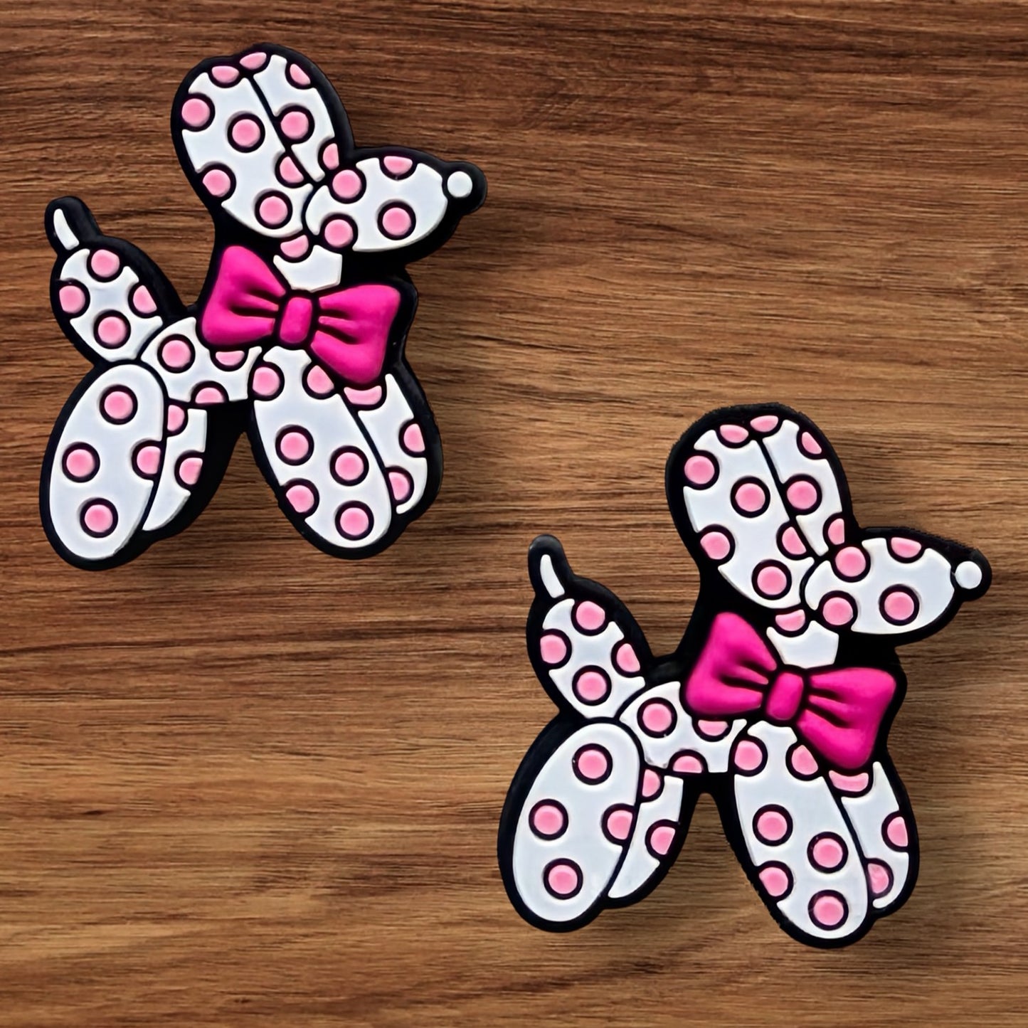 Pink Polka Dot Dog Ballon Acrylic Flatback