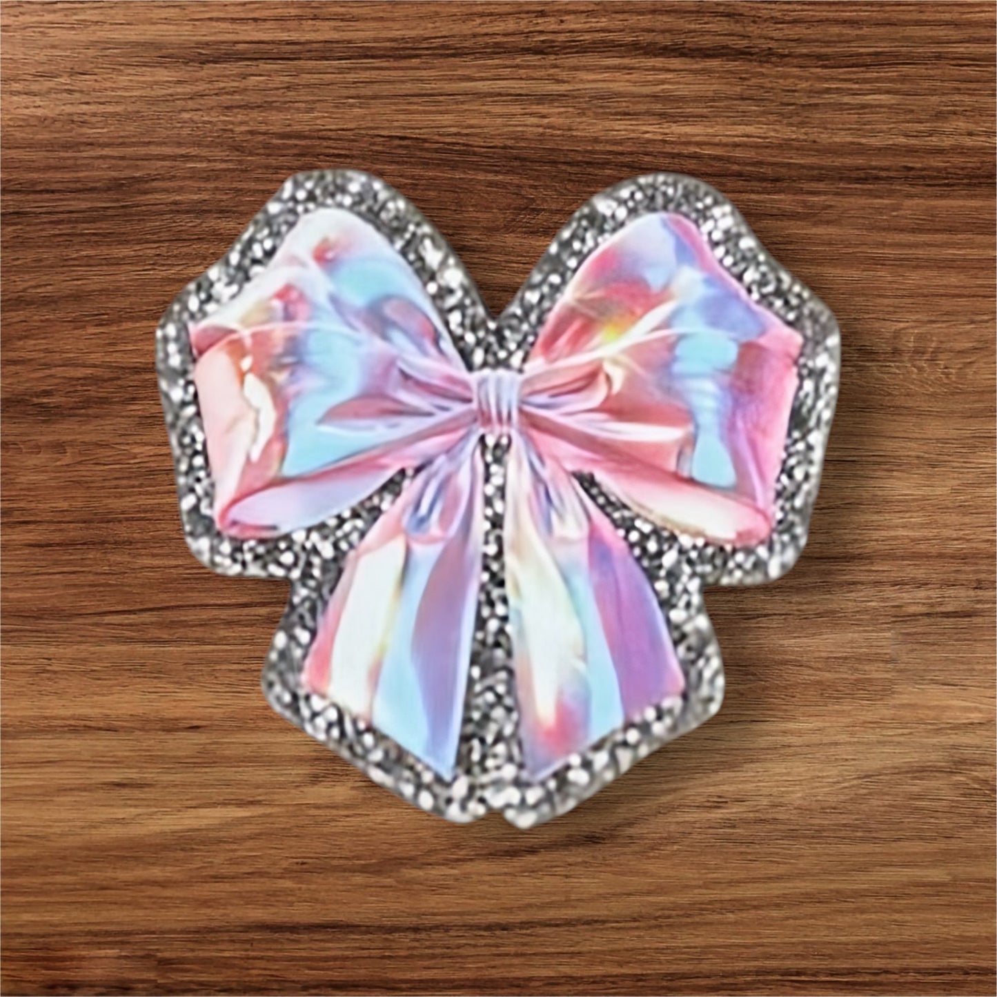 Iridescent Bow Acrylic Flatback