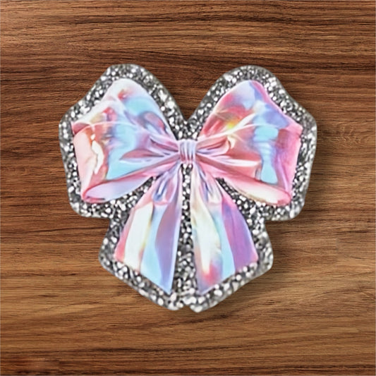 Iridescent Bow Acrylic Flatback