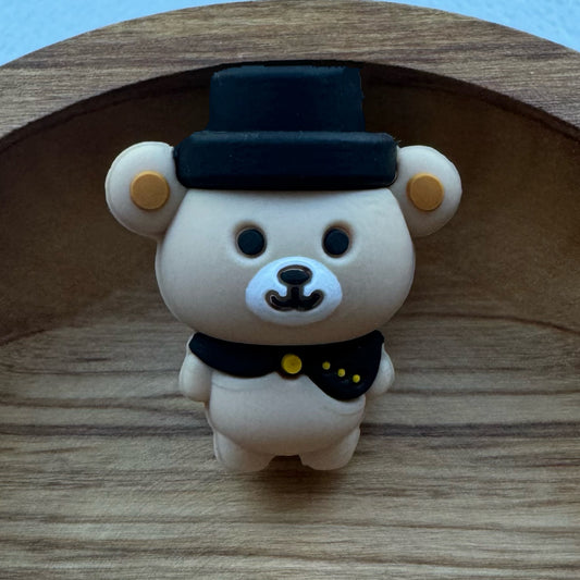 3-D Bear With Top Hat Focal