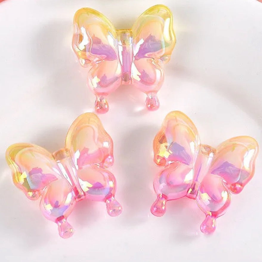 Acrylic Butterfly Beads