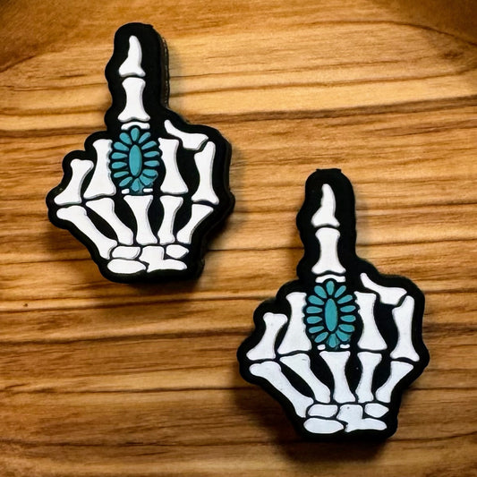 Skeleton hand With Turquoise Focal