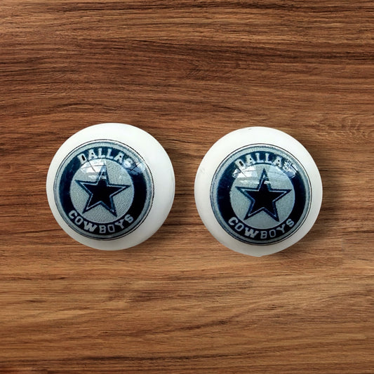 15mm Dallas Football Silicone Bead (Custom)