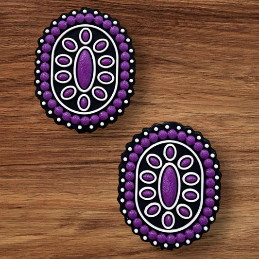 Purple Western Design Focal (Oval)