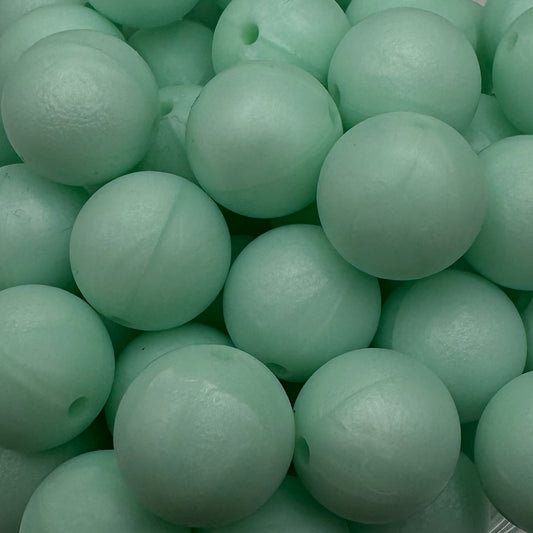 15mm Melon Shimmer Silicone Bead