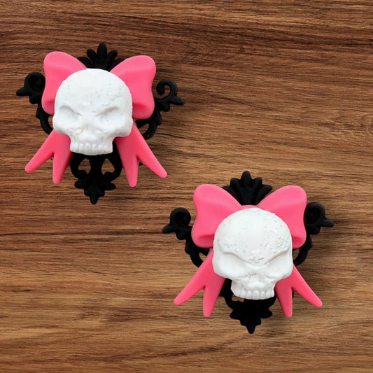 3-D Glitter Skull Focal