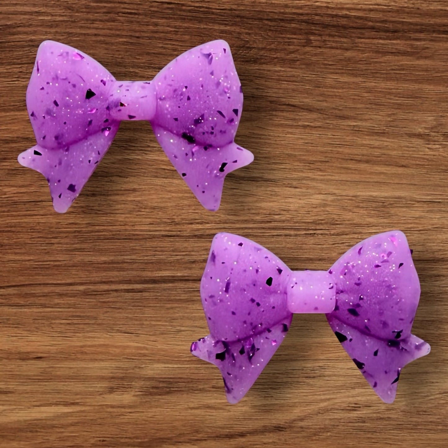 Purple Glitter Bow Focal