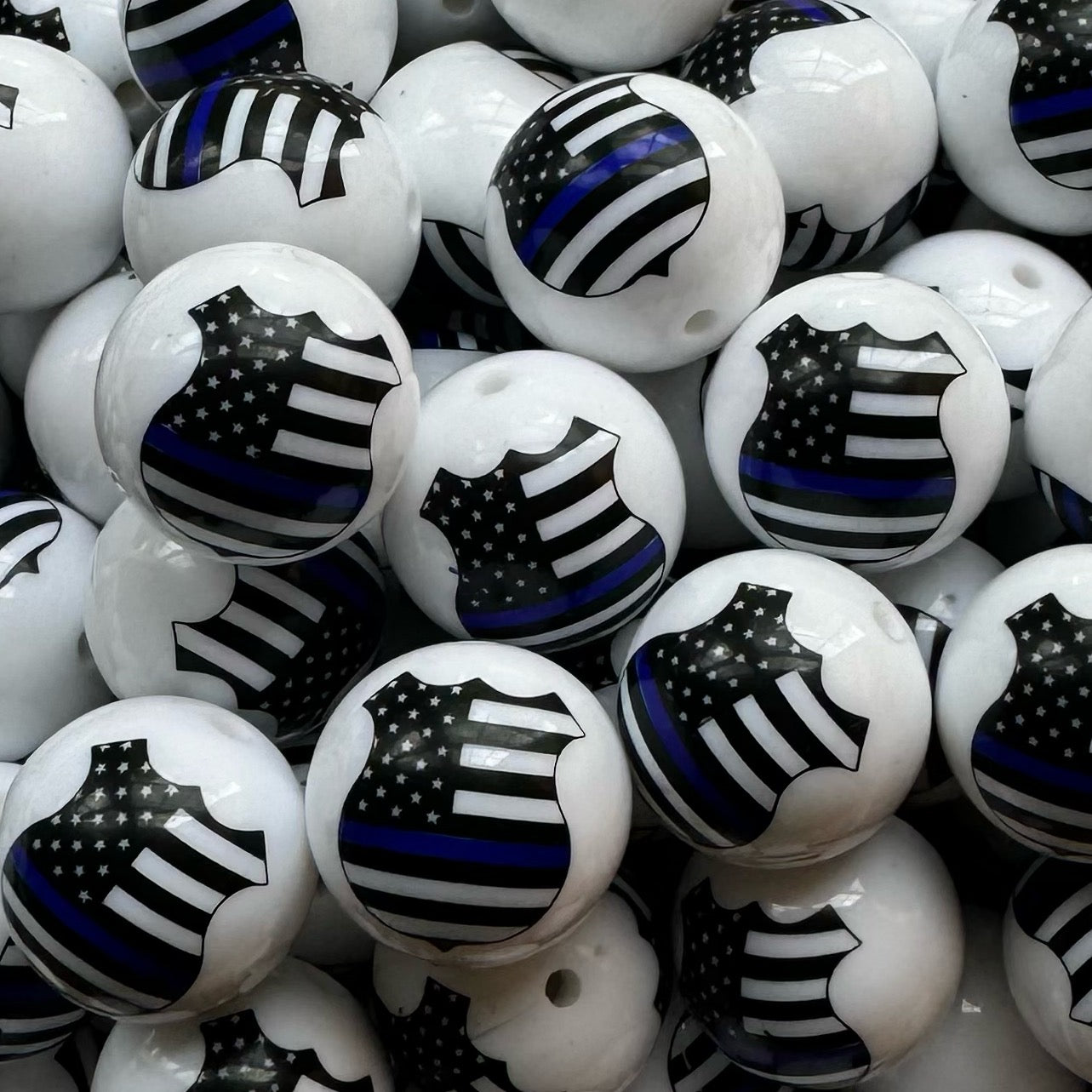 20mm Police Badge Acrylic Bead