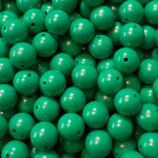 15mm Emerald Green Chameleon Silicone Bead