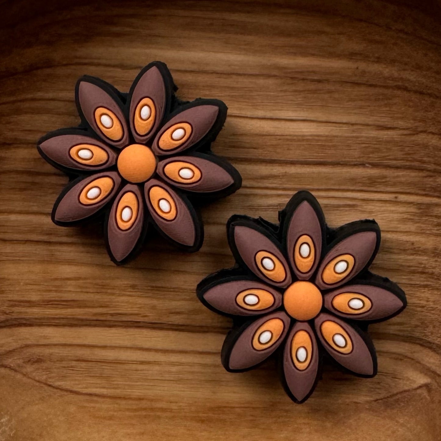 Brown & Orange Flower Focal