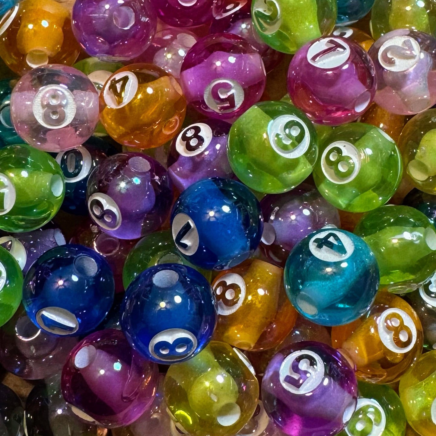 16mm Acrylic Bingo Beads