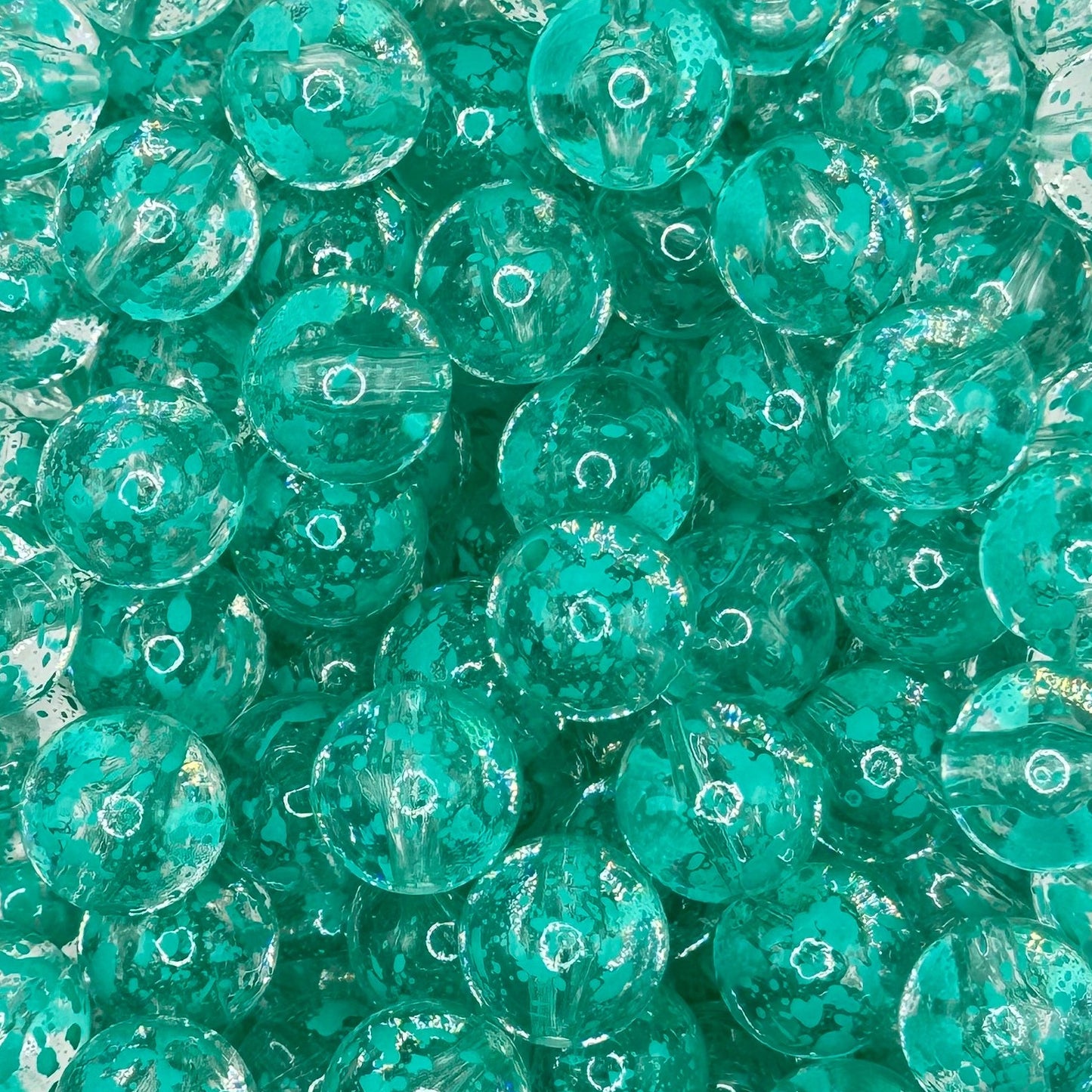 16mm Colorful Splatter Acrylic Beads