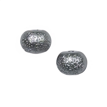 14mm Silver & Gold Silicone Abacus Bead