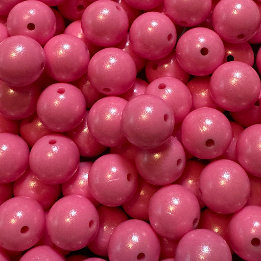 15mm Bubble Gum Pink Chameleon Silicone Bead