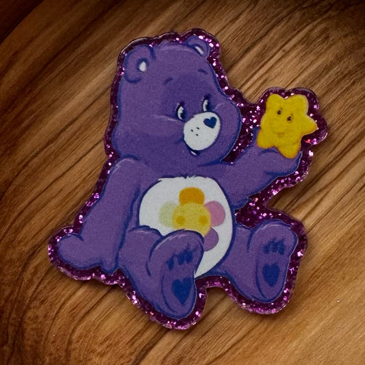 Bear Holding Star Flatback