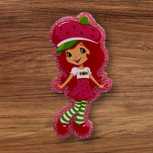 Strawberry Girl Acrylic Flatback