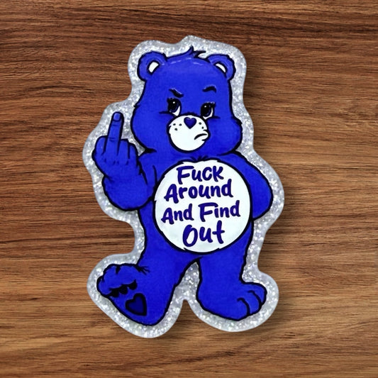 Swear Bear Acrylic Flatback