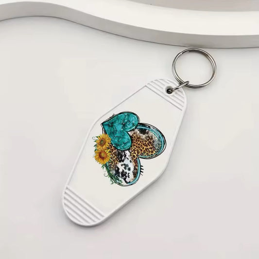 Western Hearts Keychain Sticker