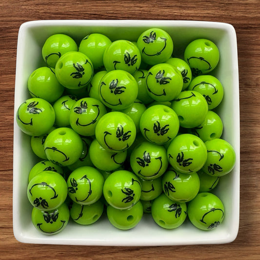 16mm Green Guy Acrylic Bead