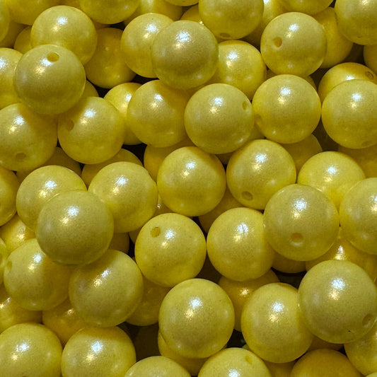 15mm Canary Yellow Chameleon Silicone Bead