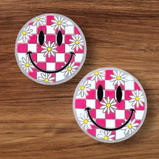 Checkered Smile Focal (Pink)